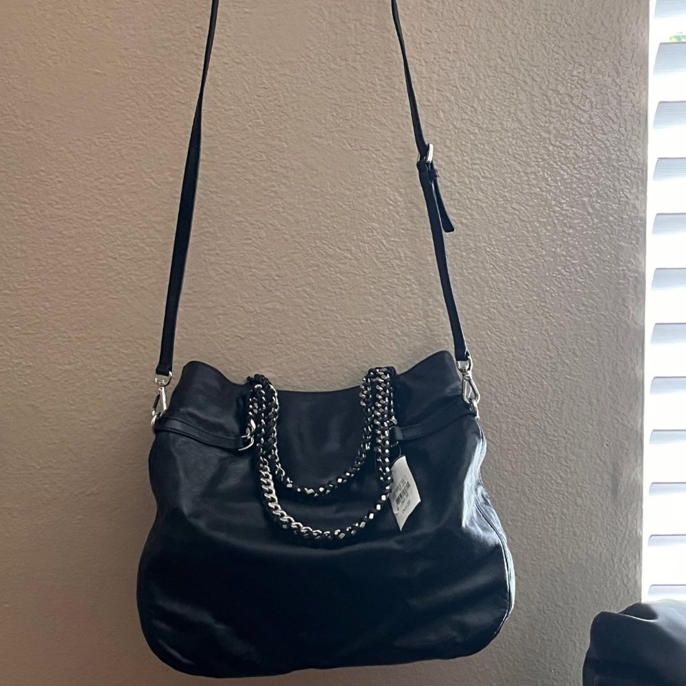 NWT - Michael Kors Chain Link Leather Black Handbag – Vintage - Gift Ready! - Picture 10 of 15